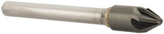 SGS - 3/8" Head Diam, 1/4" Shank Diam, 6 Flute 60° Solid Carbide Countersink - Industrial Tool & Supply