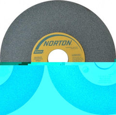 Norton - 7" Diam x 1-1/4" Hole x 1/2" Thick, I Hardness, 100 Grit Surface Grinding Wheel - Silicon Carbide, Type 1, Fine Grade, 3,600 Max RPM, Vitrified Bond, No Recess - Industrial Tool & Supply