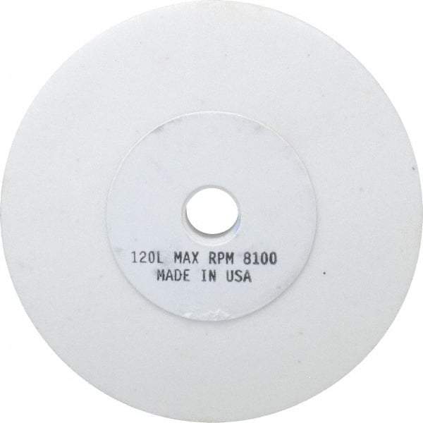 Grier Abrasives - 120 Grit Aluminum Oxide Type 1 Internal Grinding Wheel - 4" Diam x 1/2" Hole x 1/2" Thick, 8,100 Max RPM, Fine Grade, L Hardness, Vitrified Bond - Industrial Tool & Supply