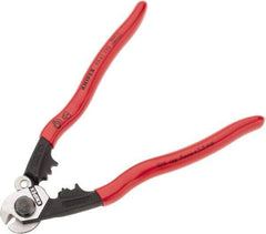 Knipex - 7-1/2" OAL, 1/4" Capacity, Cable Cutter - Ergo Dual Component Handle - Industrial Tool & Supply