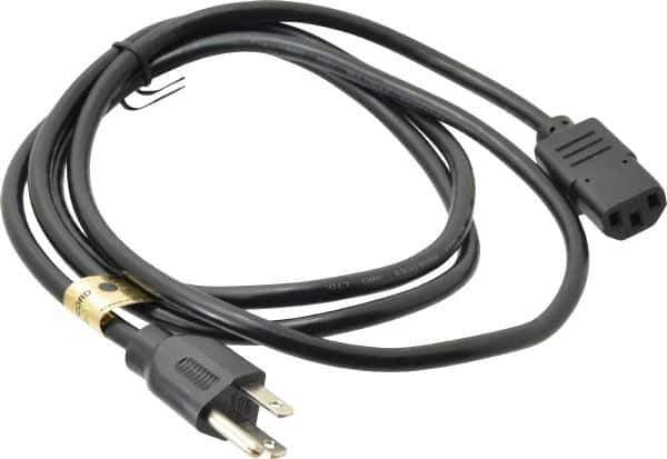Tripp-Lite - 6' Long, NEMA 5-15P/IEC-320-C-13 Computer Cable - Black, Male x Female - Industrial Tool & Supply