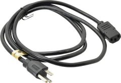 Tripp-Lite - 6' Long, NEMA 5-15P/IEC-320-C-13 Computer Cable - Black, Male x Female - Industrial Tool & Supply