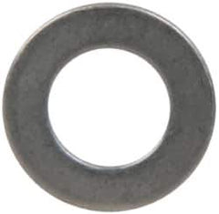 Made in USA - 1mm Thick, 8mm Inside x 14mm OD, Round Shim - 1/4" Screw, Uncoated 302/304 Stainless Steel - Industrial Tool & Supply