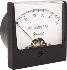 Simpson Electric - Analog, DC Ammeter, Panel Meter - 60 Hz, 0.001 Ohms at 60 Hz - Industrial Tool & Supply