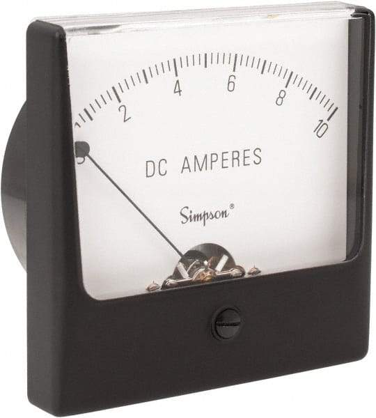 Simpson Electric - Analog, DC Ammeter, Panel Meter - 60 Hz, 0.005 Ohms at 60 Hz - Industrial Tool & Supply
