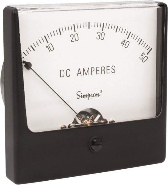 Simpson Electric - Analog, DC Ammeter, Panel Meter - 60 Hz, 0.001 Ohms at 60 Hz - Industrial Tool & Supply