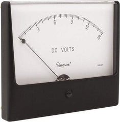 Simpson Electric - Analog, DC Voltmeter, Panel Meter - 60 Hz, 1000 Ohms at 60 Hz, 15 VDC - Industrial Tool & Supply
