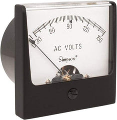 Simpson Electric - Analog, AC Voltmeter, Panel Meter - 60 Hz, 25000 Ohms at 60 Hz, 150 VAC - Industrial Tool & Supply