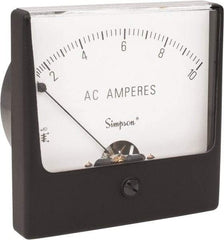 Simpson Electric - Analog, AC Ammeter, Panel Meter - 60 Hz, 0.004 Ohms at 60 Hz - Industrial Tool & Supply
