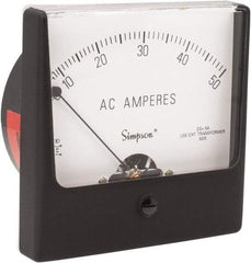 Simpson Electric - Analog, AC Ammeter, Panel Meter - 60 Hz, 0.008 Ohms at 60 Hz - Industrial Tool & Supply