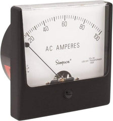 Simpson Electric - Analog, AC Ammeter, Panel Meter - 60 Hz, 0.008 Ohms at 60 Hz - Industrial Tool & Supply