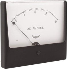 Simpson Electric - Analog, AC Ammeter, Panel Meter - 60 Hz, 0.004 Ohms at 60 Hz - Industrial Tool & Supply