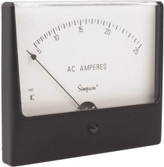 Simpson Electric - Analog, AC Ammeter, Panel Meter - 60 Hz, 0.002 Ohms at 60 Hz - Industrial Tool & Supply