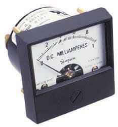 Simpson Electric - Analog, AC Ammeter, Panel Meter - 60 Hz, 0.008 Ohms at 60 Hz - Industrial Tool & Supply