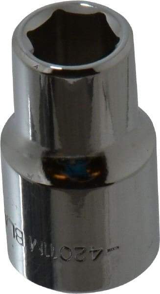 Blackhawk by Proto - 1/2" Drive, Standard Hand Socket - 6 Points, 1-1/2" OAL, Chrome Finish - Industrial Tool & Supply