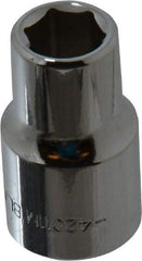 Blackhawk by Proto - 1/2" Drive, Standard Hand Socket - 6 Points, 1-1/2" OAL, Chrome Finish - Industrial Tool & Supply