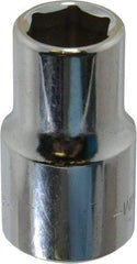 Blackhawk by Proto - 1/2" Drive, Standard Hand Socket - 6 Points, 1-1/2" OAL, Chrome Finish - Industrial Tool & Supply