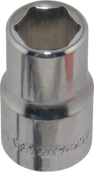 Blackhawk by Proto - 1/2" Drive, Standard Hand Socket - 6 Points, 1-1/2" OAL, Chrome Finish - Industrial Tool & Supply