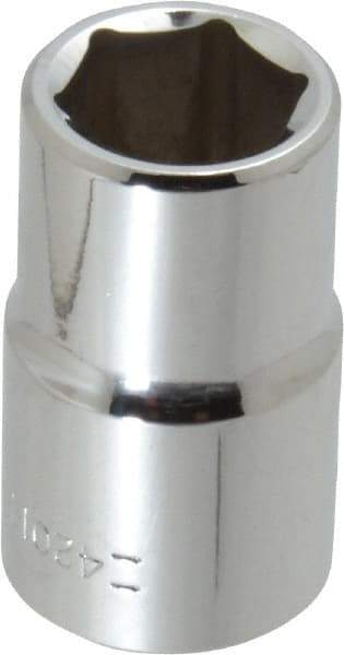 Blackhawk by Proto - 1/2" Drive, Standard Hand Socket - 6 Points, 1-1/2" OAL, Chrome Finish - Industrial Tool & Supply