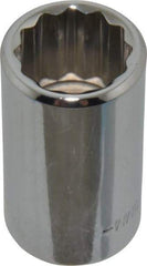 Blackhawk by Proto - 1/2" Drive, Standard Hand Socket - 12 Points, 1-1/2" OAL, Chrome Finish - Industrial Tool & Supply