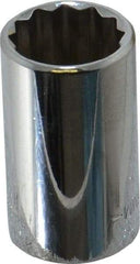 Blackhawk by Proto - 1/2" Drive, Standard Hand Socket - 12 Points, 1-1/2" OAL, Chrome Finish - Industrial Tool & Supply