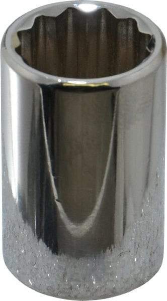 Blackhawk by Proto - 1/2" Drive, Standard Hand Socket - 12 Points, 1-1/2" OAL, Chrome Finish - Industrial Tool & Supply