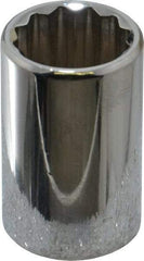 Blackhawk by Proto - 1/2" Drive, Standard Hand Socket - 12 Points, 1-1/2" OAL, Chrome Finish - Industrial Tool & Supply