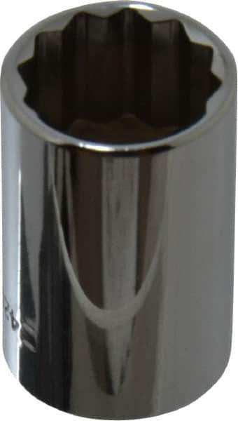 Blackhawk by Proto - 1/2" Drive, Standard Hand Socket - 12 Points, 1-1/2" OAL, Chrome Finish - Industrial Tool & Supply
