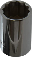 Blackhawk by Proto - 1/2" Drive, Standard Hand Socket - 12 Points, 1-1/2" OAL, Chrome Finish - Industrial Tool & Supply