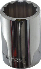 Blackhawk by Proto - 1/2" Drive, Standard Hand Socket - 12 Points, 1-1/2" OAL, Chrome Finish - Industrial Tool & Supply