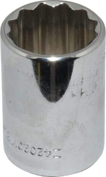 Blackhawk by Proto - 1/2" Drive, Standard Hand Socket - 12 Points, 1-1/2" OAL, Chrome Finish - Industrial Tool & Supply