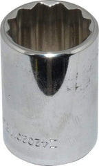 Blackhawk by Proto - 1/2" Drive, Standard Hand Socket - 12 Points, 1-1/2" OAL, Chrome Finish - Industrial Tool & Supply