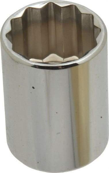 Blackhawk by Proto - 1/2" Drive, Standard Hand Socket - 12 Points, 1-1/2" OAL, Chrome Finish - Industrial Tool & Supply