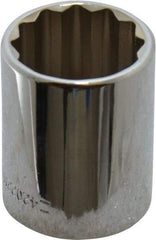 Blackhawk by Proto - 1/2" Drive, Standard Hand Socket - 12 Points, 1-1/2" OAL, Chrome Finish - Industrial Tool & Supply