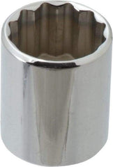 Blackhawk by Proto - 1/2" Drive, Standard Hand Socket - 12 Points, 1-1/2" OAL, Chrome Finish - Industrial Tool & Supply