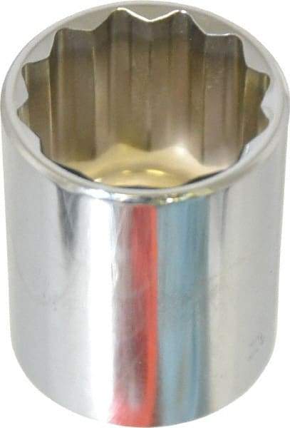 Blackhawk by Proto - 1/2" Drive, Standard Hand Socket - 12 Points, 1-5/8" OAL, Chrome Finish - Industrial Tool & Supply