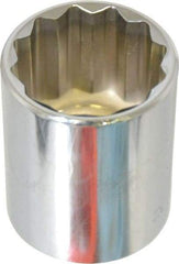 Blackhawk by Proto - 1/2" Drive, Standard Hand Socket - 12 Points, 1-5/8" OAL, Chrome Finish - Industrial Tool & Supply