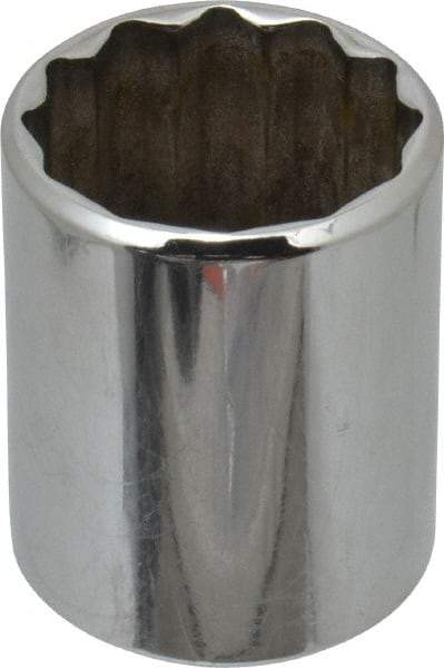 Blackhawk by Proto - 1/2" Drive, Standard Hand Socket - 12 Points, 1-5/8" OAL, Chrome Finish - Industrial Tool & Supply