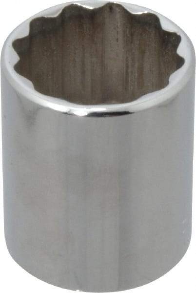 Blackhawk by Proto - 1/2" Drive, Standard Hand Socket - 12 Points, 1-3/4" OAL, Chrome Finish - Industrial Tool & Supply