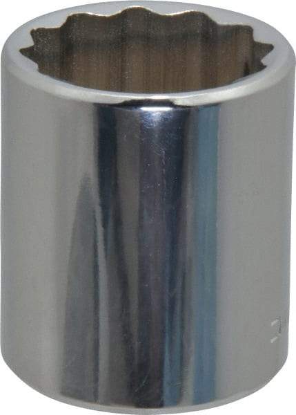 Blackhawk by Proto - 1/2" Drive, Standard Hand Socket - 12 Points, 1-3/4" OAL, Chrome Finish - Industrial Tool & Supply