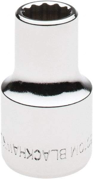 Blackhawk by Proto - 1/2" Drive, Standard Hand Socket - 12 Points, 1-1/2" OAL, Chrome Finish - Industrial Tool & Supply