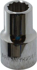 Blackhawk by Proto - 1/2" Drive, Standard Hand Socket - 12 Points, 1-1/2" OAL, Chrome Finish - Industrial Tool & Supply