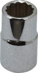 Blackhawk by Proto - 1/2" Drive, Standard Hand Socket - 12 Points, 1-1/2" OAL, Chrome Finish - Industrial Tool & Supply