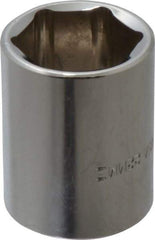 Blackhawk by Proto - 1/2" Drive, Standard Hand Socket - 6 Points, 1-1/2" OAL, Chrome Finish - Industrial Tool & Supply