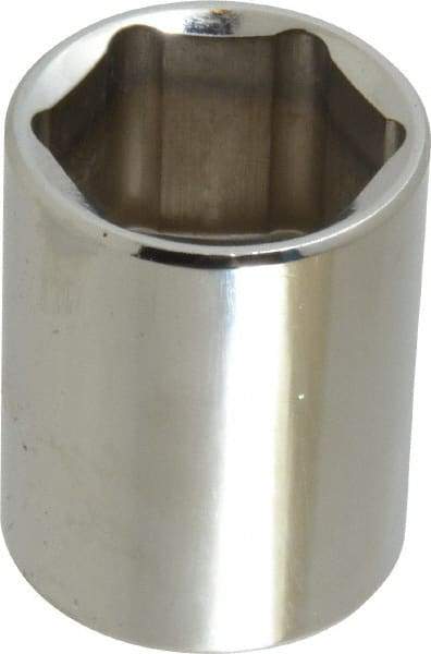 Blackhawk by Proto - 1/2" Drive, Standard Hand Socket - 6 Points, 1-1/2" OAL, Chrome Finish - Industrial Tool & Supply