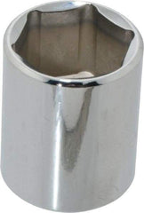 Blackhawk by Proto - 1/2" Drive, Standard Hand Socket - 6 Points, 1-1/2" OAL, Chrome Finish - Industrial Tool & Supply
