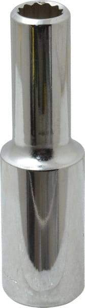 Blackhawk by Proto - 1/2" Drive, Deep Hand Socket - 12 Points, 3-3/32" OAL, Chrome Finish - Industrial Tool & Supply