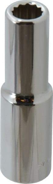 Blackhawk by Proto - 1/2" Drive, Deep Hand Socket - 12 Points, 3-3/32" OAL, Chrome Finish - Industrial Tool & Supply