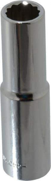 Blackhawk by Proto - 1/2" Drive, Deep Hand Socket - 12 Points, 3-3/32" OAL, Chrome Finish - Industrial Tool & Supply