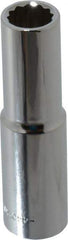 Blackhawk by Proto - 1/2" Drive, Deep Hand Socket - 12 Points, 3-3/32" OAL, Chrome Finish - Industrial Tool & Supply